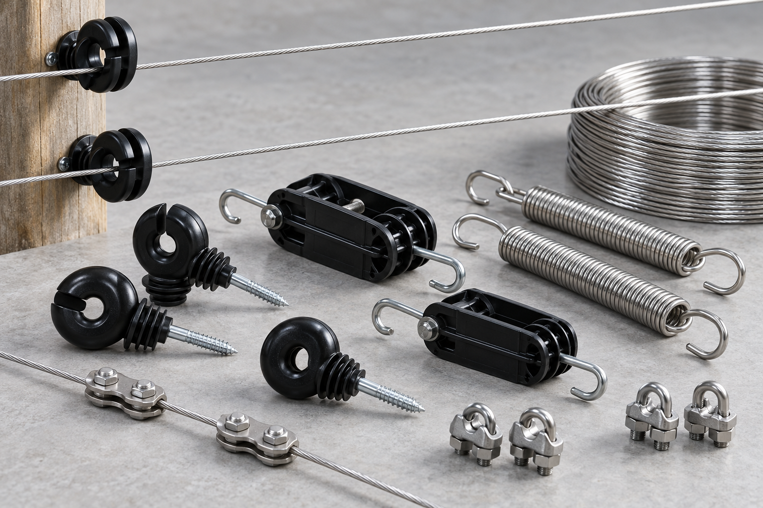 Fence insulators and fittings
